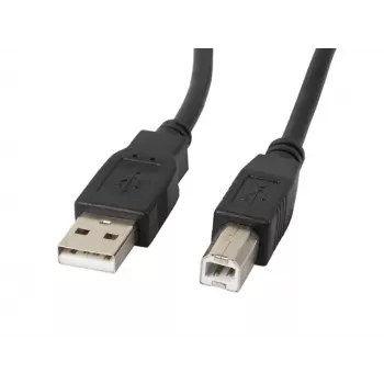 Cabo USB 2.0 LANBERG CA-USBA-11CC-0018-BK 1,8 m, USB A para USB B, preto, 480 Mbit/s