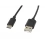 Cabo USB LANBERG CA-USBO-10CC-0018-BK USB 2.0, USB A (macho) para USB C (macho), 1,8 m, preto