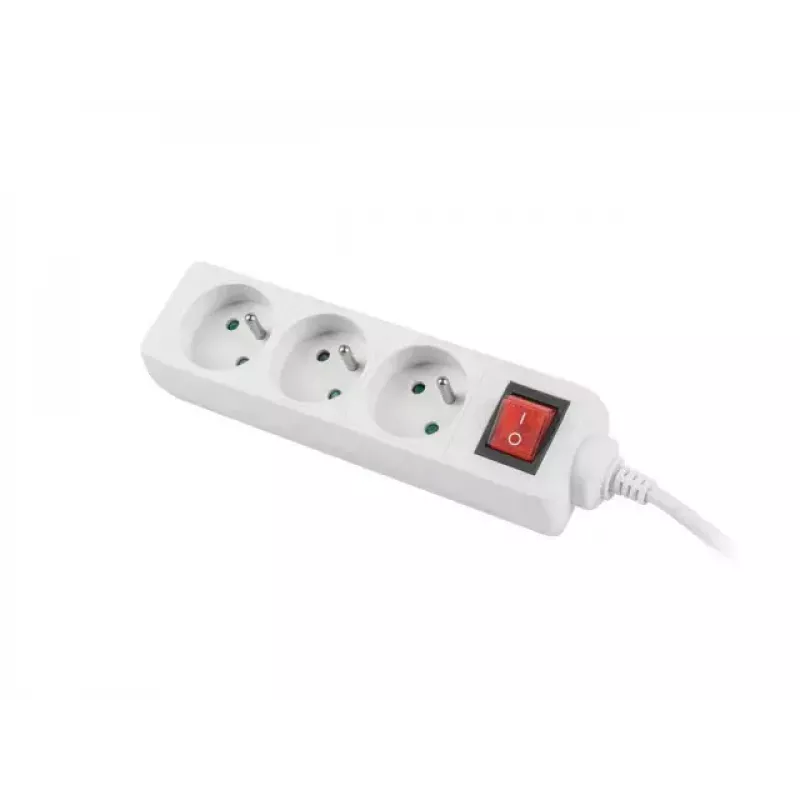 Extensão elétrica Lanberg PS1-03E-0150-W 1,5 m 3 tomadas AC Interior Branco