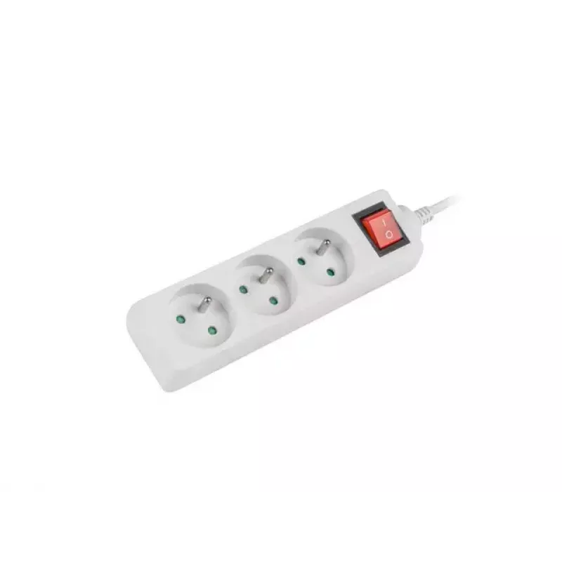 Extensão elétrica Lanberg PS1-03E-0150-W 1,5 m 3 tomadas AC Interior Branco