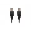 Cabo USB-A para A LANBERG CA-USBA-20CU-0018-BK 1,8 m USB 2.0 Preto, contactos niquelados