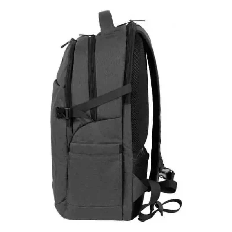 Mochila urbana NATEC NTO-2226 — poliéster, 160×325×465 mm, preto/cinzento
