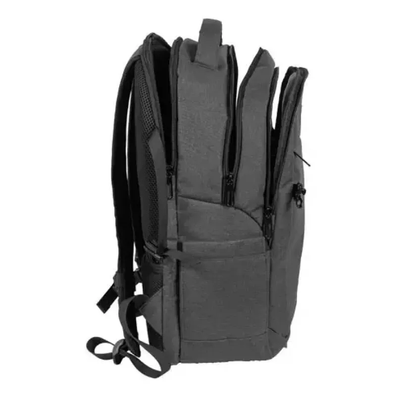 Mochila urbana NATEC NTO-2226 — poliéster, 160×325×465 mm, preto/cinzento