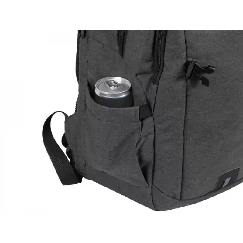 Mochila urbana NATEC NTO-2226 — poliéster, 160×325×465 mm, preto/cinzento