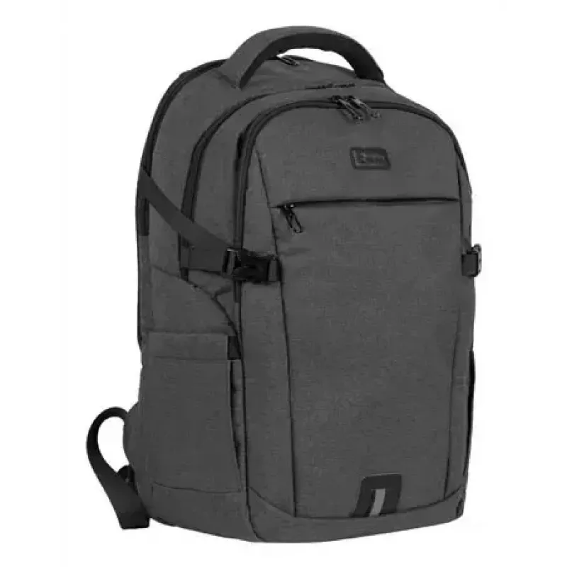 Mochila urbana NATEC NTO-2226 — poliéster, 160×325×465 mm, preto/cinzento