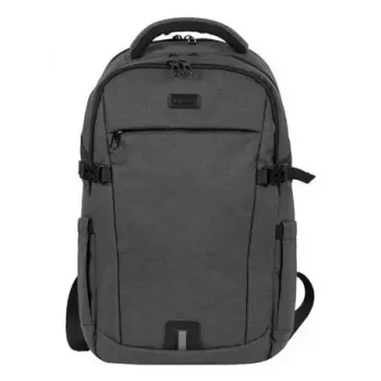 Mochila urbana NATEC NTO-2226 — poliéster, 160×325×465 mm, preto/cinzento