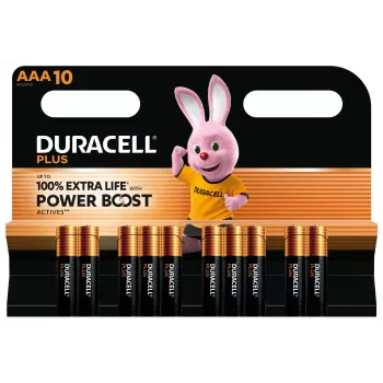 Pilha descartável Duracell Plus AAA alcalina