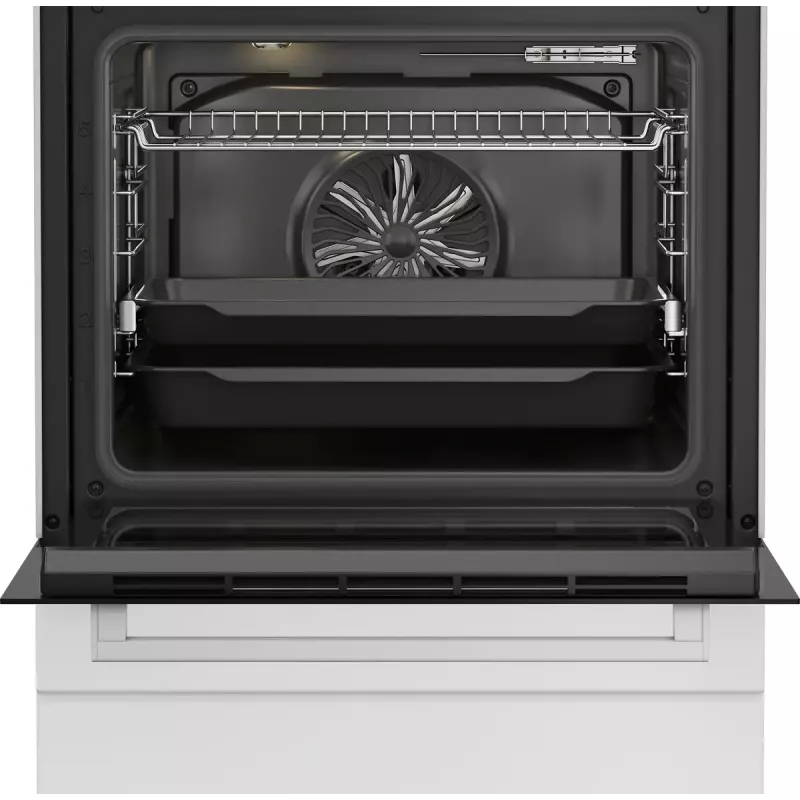 Fogão independente Beko FBM62330GWDTN elétrico gás preto branco 72L A