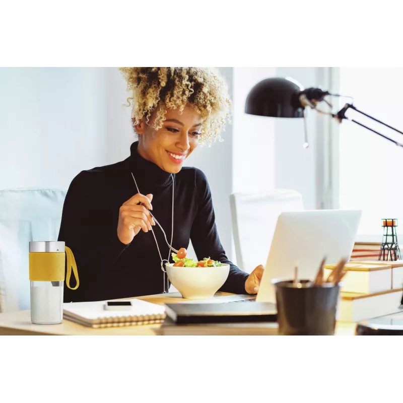 Batedeira portátil Tefal Lightmix BL1C0230 – 0,3 l, recarregável Li‑Ion 1200 mAh, aço inoxidável/amarelo