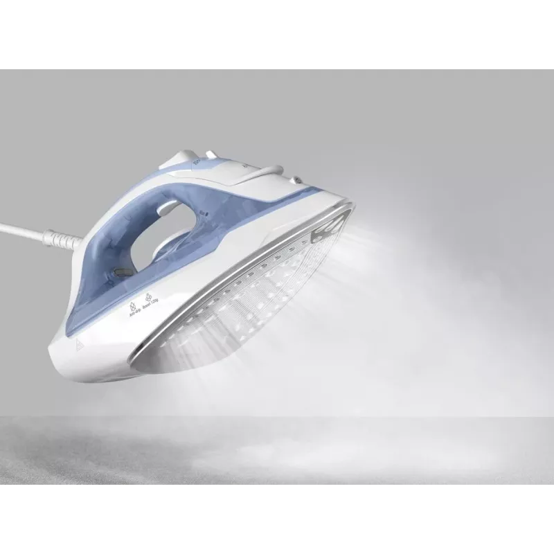 Ferro de engomar Tefal Virtuo 30 FV2C41E0 Ferro a seco e a vapor Sola de cerâmica 2000 W Azul, Branco