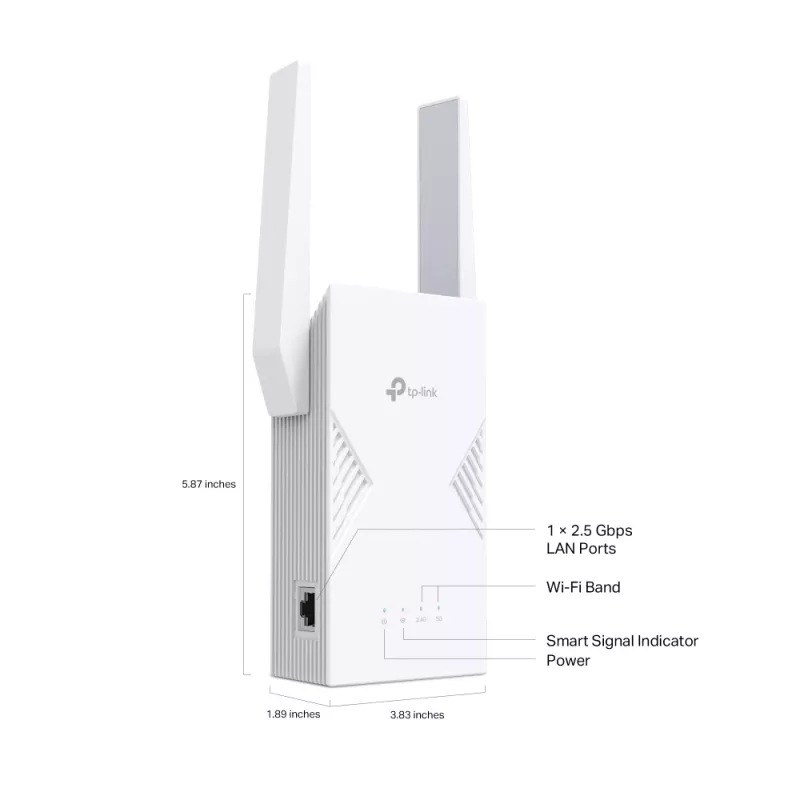 Emissor e recetor de rede TP‑LINK BE3600 2882 Mbit/s, Dualband 2,4/5 GHz, 1× RJ‑45, Branco