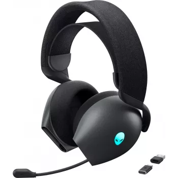 Headset Alienware AW725H Com fios e sem fios Arco Gaming USB Type-C Bluetooth Preto