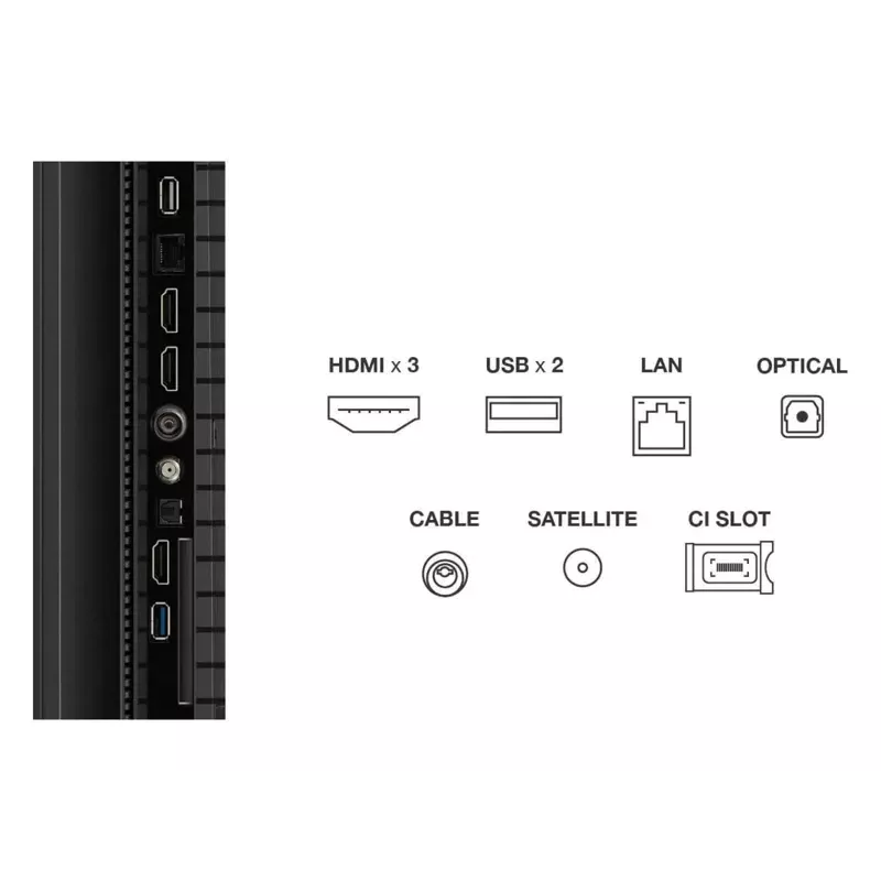 Televisor TCL T69C 75T69C 190,5 cm (75 polegadas) 4K Ultra HD Smart TV Wi-Fi Preto 350 cd/m²