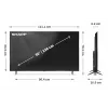 Sharp 50HP5265E 50" (127 cm) 4K Ultra HD Smart TV, Google TV, Wi-Fi, preto