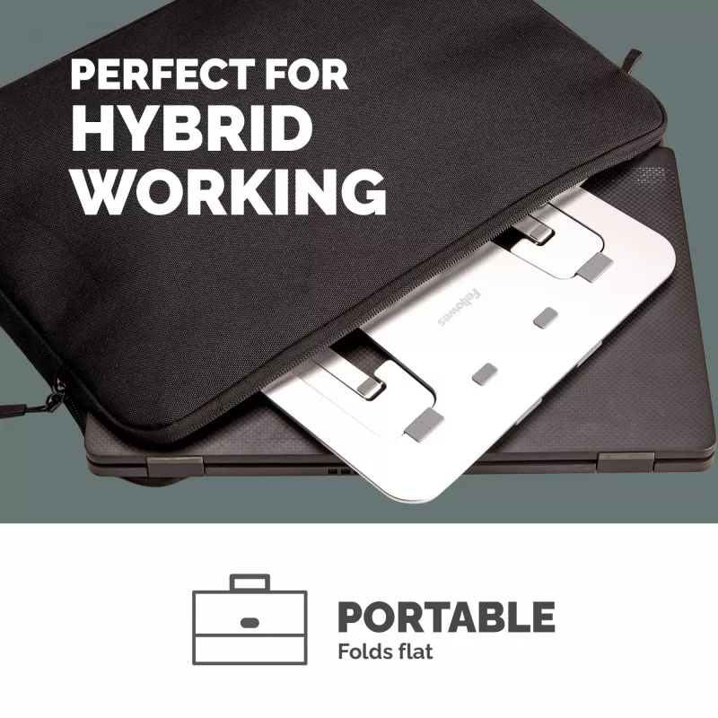 Suporte para portátil Fellowes Alumia portátil tamanho máx. 15 polegadas peso máx. 5 kg Prateado
