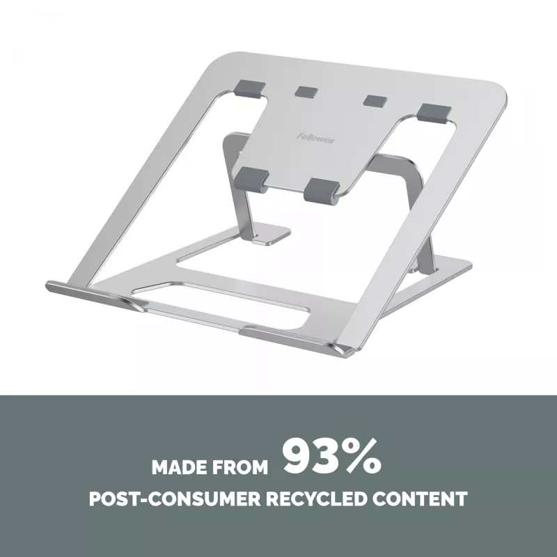 Suporte para portátil Fellowes Alumia portátil tamanho máx. 15 polegadas peso máx. 5 kg Prateado