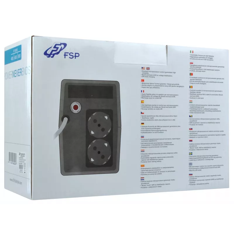 FSP FP 600 unidade de alimentação ininterrupta (UPS) 0,6 kVA 360 W 2 saídas AC