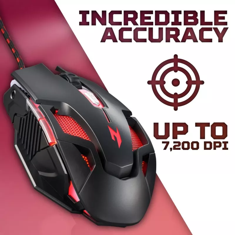 Acer Nitro Gaming Mouse II NMW200, com fio, preto