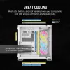 Caixa de PC CORSAIR – iCUE LINK 6500X RGB Mid-Tower Dual Chamber branco