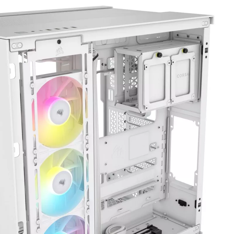 Caixa de PC CORSAIR – iCUE LINK 6500X RGB Mid-Tower Dual Chamber branco