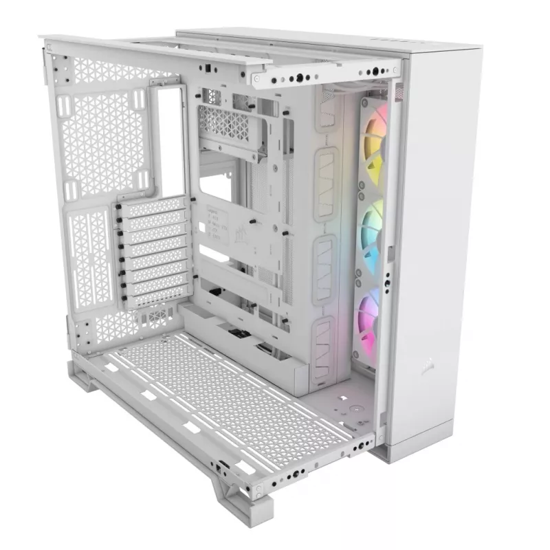 Caixa de PC CORSAIR – iCUE LINK 6500X RGB Mid-Tower Dual Chamber branco