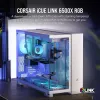 Caixa de PC CORSAIR – iCUE LINK 6500X RGB Mid-Tower Dual Chamber branco
