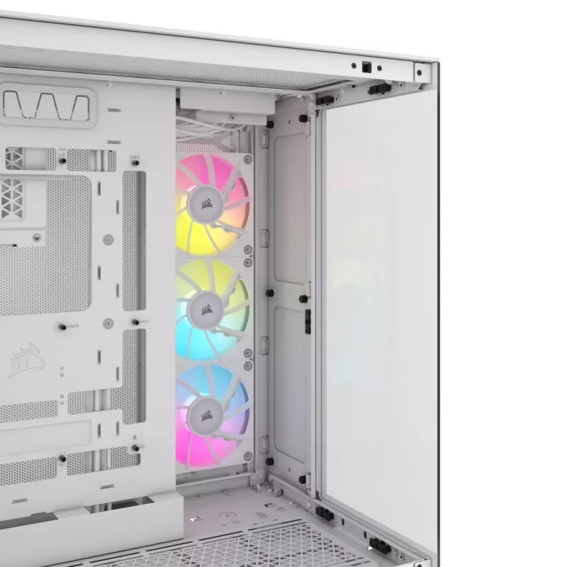 Caixa de PC CORSAIR – iCUE LINK 6500X RGB Mid-Tower Dual Chamber branco