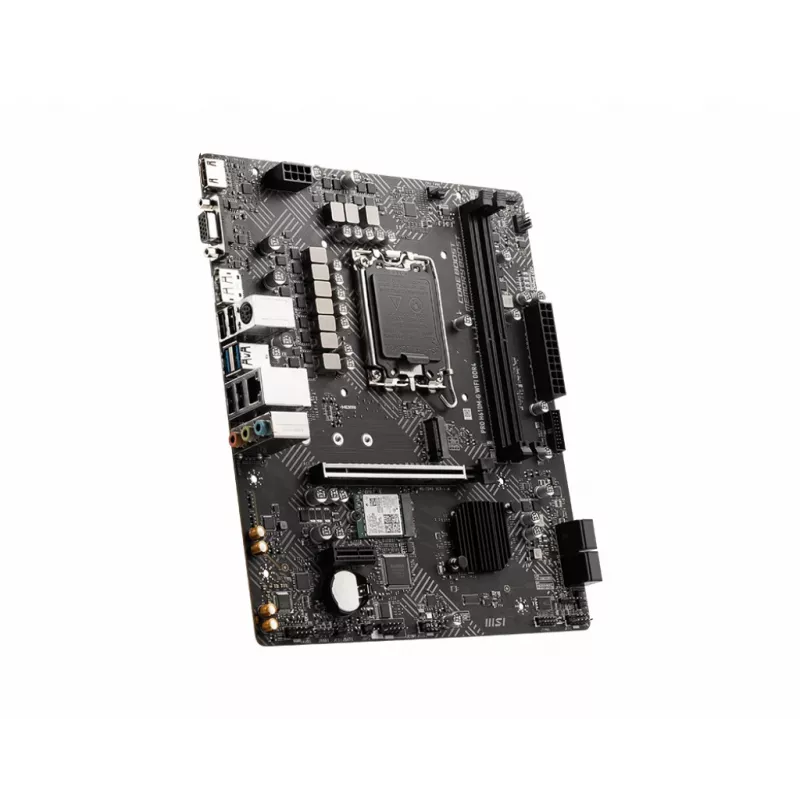 Placa-mãe MSI PRO H610M-G WIFI DDR4, Intel H610, LGA 1700, micro ATX, 2x DIMM, 64GB, Wi‑Fi 5, Bluetooth 4.2, 4x SATA III