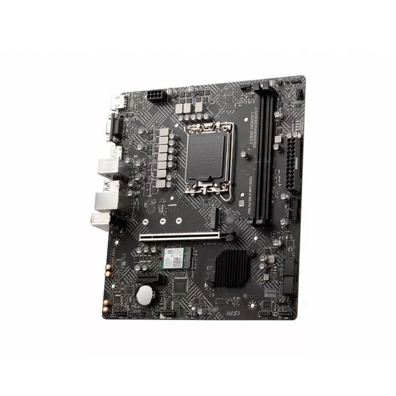 Placa-mãe MSI PRO H610M-G WIFI DDR4, Intel H610, LGA 1700, micro ATX, 2x DIMM, 64GB, Wi‑Fi 5, Bluetooth 4.2, 4x SATA III