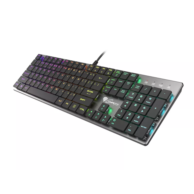 Teclado Gaming GENESIS Thor 420 RGB USB QWERTY US International Prateado