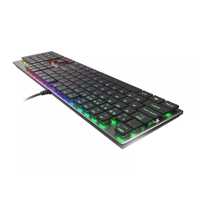 Teclado Gaming GENESIS Thor 420 RGB USB QWERTY US International Prateado