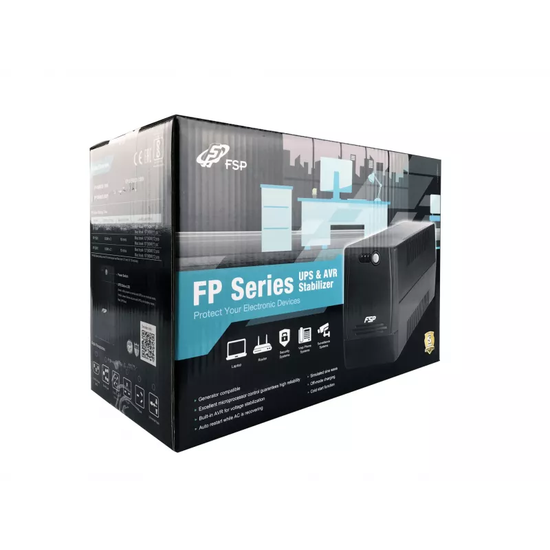 Fonte de alimentação ininterrupta (UPS) FSP FP 1500 Line-Interactive 1,5 kVA 900 W 4 saídas AC