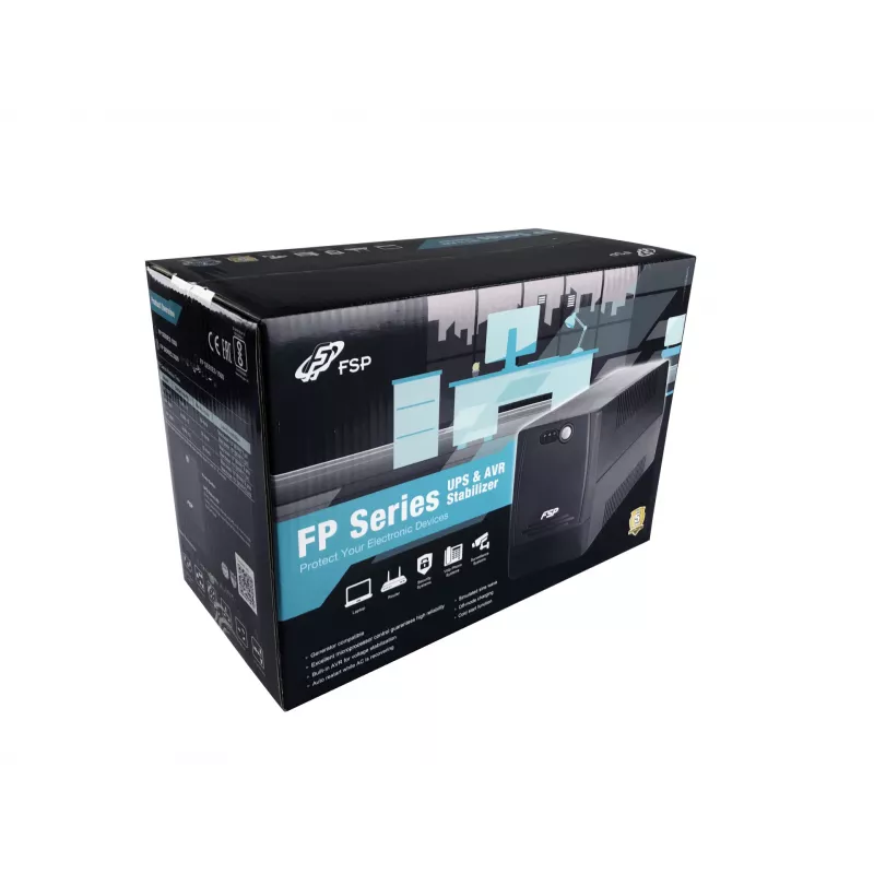 Fonte de alimentação ininterrupta (UPS) FSP FP 1500 Line-Interactive 1,5 kVA 900 W 4 saídas AC