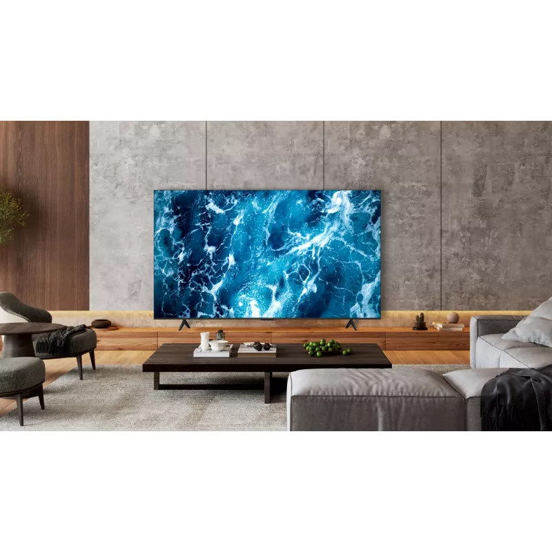 TCL 85T69C Smart TV QLED 4K Ultra HD de 85" (216 cm), Google TV, Wi-Fi, preta