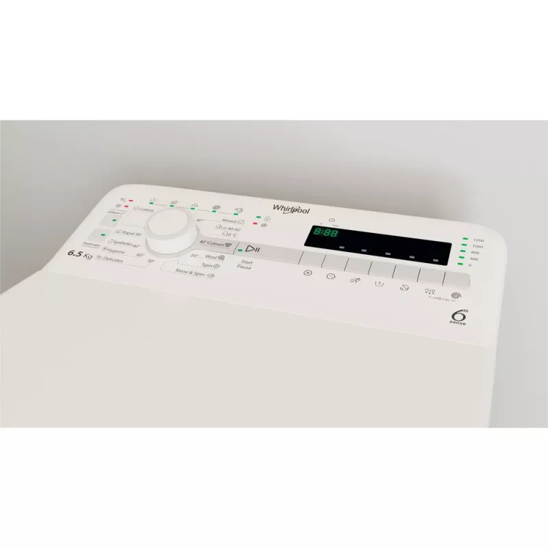 Máquina de lavar Whirlpool TDLR 65230SS EU/N de carga superior 6,5 kg 1151 rpm Branco