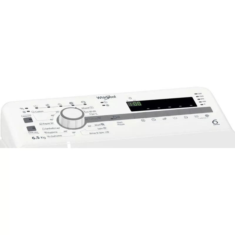 Máquina de lavar Whirlpool TDLR 65230SS EU/N de carga superior 6,5 kg 1151 rpm Branco
