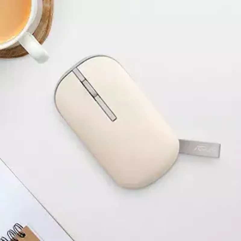 Rato ASUS Marshmallow MD100 Escritório Ambidestro RF Wireless + Bluetooth Ótico 1600 DPI