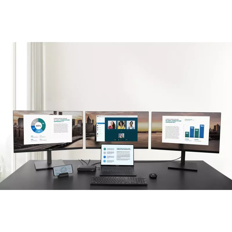 Dock USB-C ASUS Triple Display DC300 Docking USB 3.2 Gen 2 (3.1 Gen 2) Type-C Preto