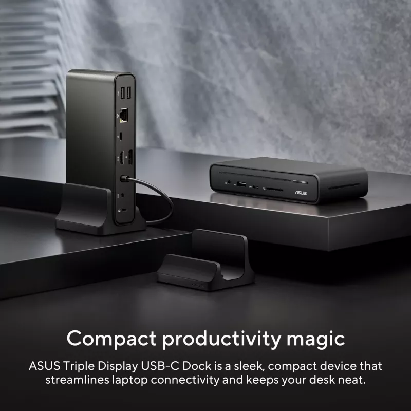 Dock USB-C ASUS Triple Display DC300 Docking USB 3.2 Gen 2 (3.1 Gen 2) Type-C Preto