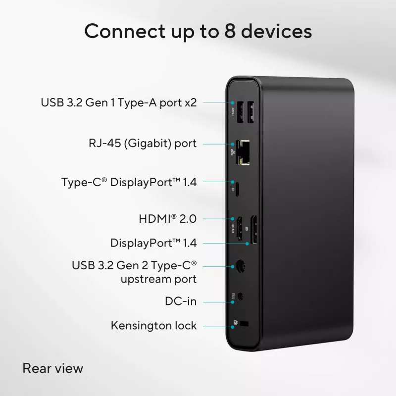 Dock USB-C ASUS Triple Display DC300 Docking USB 3.2 Gen 2 (3.1 Gen 2) Type-C Preto