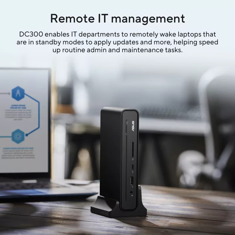 Dock USB-C ASUS Triple Display DC300 Docking USB 3.2 Gen 2 (3.1 Gen 2) Type-C Preto