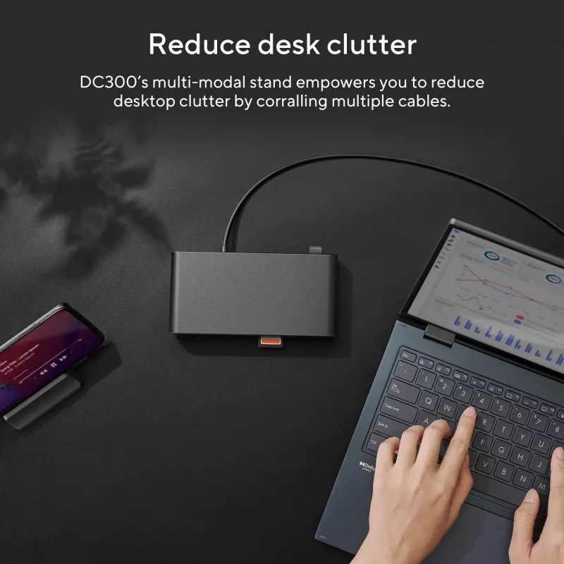 Dock USB-C ASUS Triple Display DC300 Docking USB 3.2 Gen 2 (3.1 Gen 2) Type-C Preto
