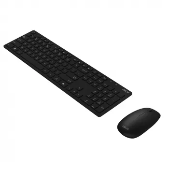 Conjunto de teclado e rato sem fios ASUS W5000, teclado, rato incluído, universal, RF sem fios, preto