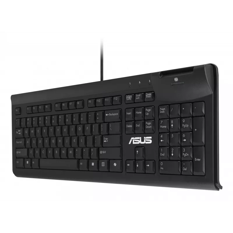 Teclado ASUS Smart Card KU100 para casa/escritório USB preto