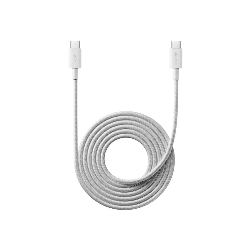 Cabo USB-C para USB-C trançado Xiaomi 6A, 2 m
