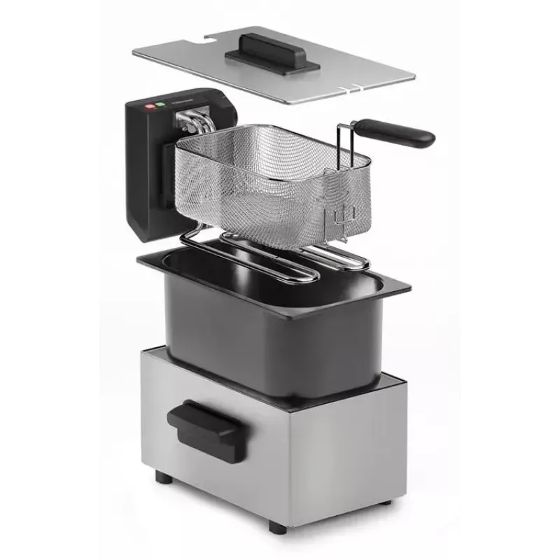 Fritadeira Tristar FR-9334 – capacidade individual de 3 L, 2000 W, botão rotativo, prateado