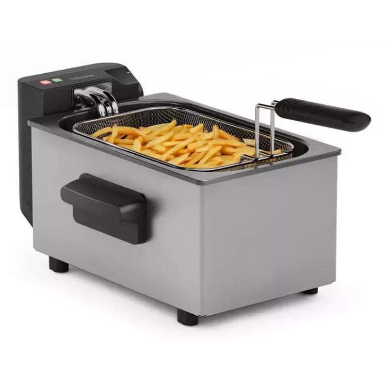 Fritadeira Tristar FR-9334 – capacidade individual de 3 L, 2000 W, botão rotativo, prateado