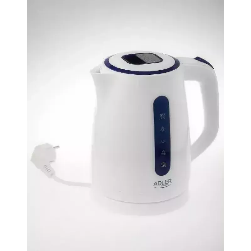 Chaleira elétrica Adler 1,7 L 2200 W azul branco