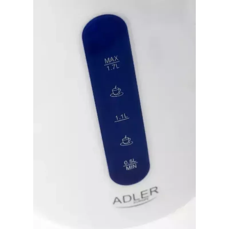 Chaleira elétrica Adler 1,7 L 2200 W azul branco