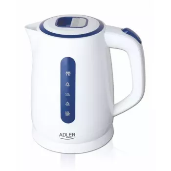 Chaleira elétrica Adler 1,7 L 2200 W azul branco